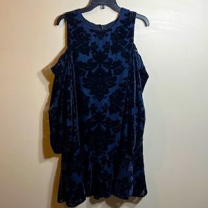 Eliza j wedding guest dress, cold shoulder.